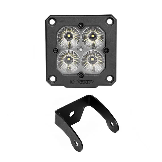 XK065002-FL – XK GLOW Driving/ Fog Light, LED Bulb 3 Inch Square 20 Watt White/ 3 Watt RGB 9 To 16 Volt Flood Beam 23...